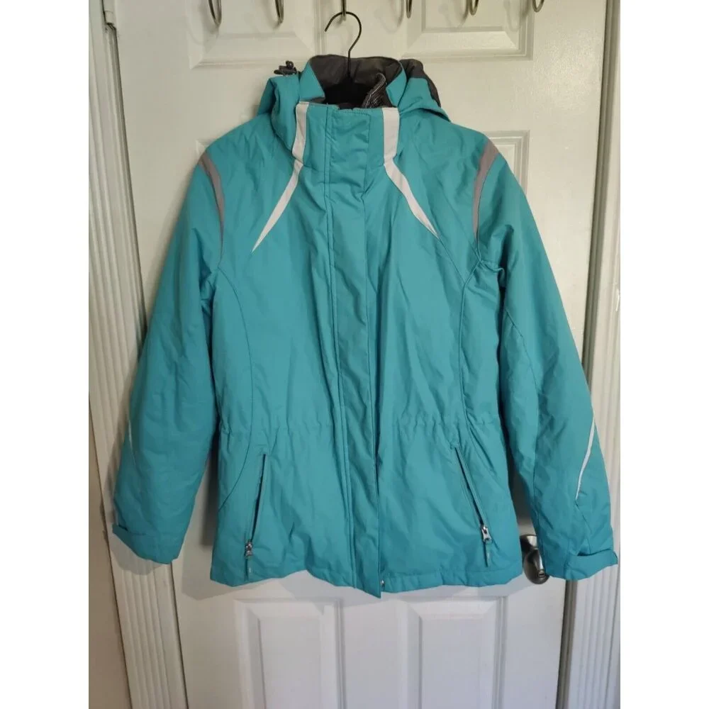 Below Zero By Rothschild‎ Women's Aqua & Silver 3-In-1 Ski Jacket S